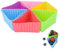 ENLACE Bento Box Zubehör Silikon Förmchen,Dreieck 6er Set Lunchbox Zubehör Wiederverwendbare Lunch Box Dividers für Kinder Schule,Bento Zubehör für Saubere Trennung in der Brotdos