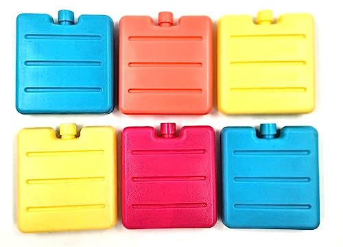 6 Stück kleine Kühlakkus für Lunchboxen Kinder Mini Gefrierblöcke für Kühltaschen Box Ideal für Schule Camping Picknick Reisen