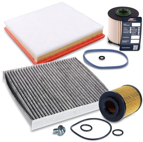 BESTPRICE Inspektionspaket Filterset mit 1x Ölfilter, 1x Innenraumfilter, 1x Luftfilter, 1x Kraftstofffilter Kompatibel mit CHEVROLET CRUZE, OPEL ASTRA J