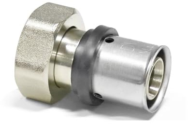 Sanpro Pressfitting Übergangsverschraubung + IG Eurokonus, Größe 16x2, vernickelt