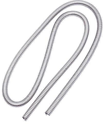 DRESSOOS Kabelschutz Kein knickender Gartenschlauch Wasserschlauch Gartenschlauch aus Edelstahl Gartenschläuche edelstahlseil Spiral- Jacke verlängern Draht und Kabel Fuß Rostfreier Stahl