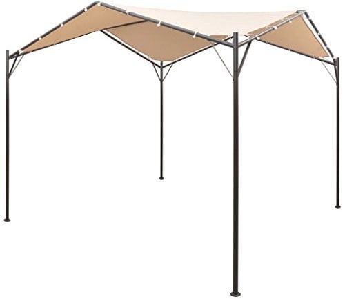 ShGaxin Cenador, Carpas para Exteriores, Cenadores para Jardin, Carpas para Terraza, Pergolas De Jardin, 4x4 m de Acero Beige