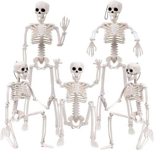 Halloween Decoracion Esqueleto Decoración Casa Adornos Exterior Chucherias Puerta Manualidades Hallowen Hogar Chucherías Humano Decorativas Interior Cosas Haloween Colgantes Fiesta Kit Jardin 5pcs