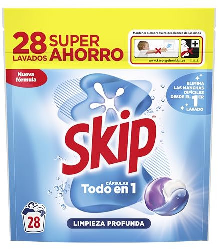 Skip Detergente en Cápsulas Limpieza profunda, 28 lavados