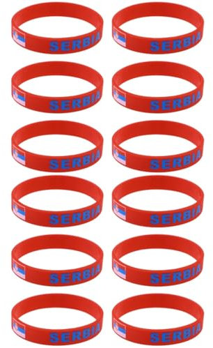 VANZACK 12 Stk Länderarmband Silikonarmband Sportarmband Baseball-Armbänder Armbänder mit Kroatien-Flagge sportliche schwarze Land Länderflaggen-Armband