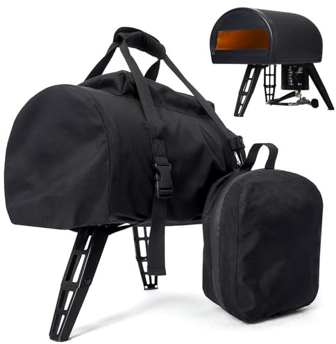 Waterproof Cover for Gozney Roccbox Pizza Oven with Separate Wood Burner Storage Pouch, Large Top Pocket for Gozney Pizza Oven Accessories, Portable and Easy Transporting (Cover Only)