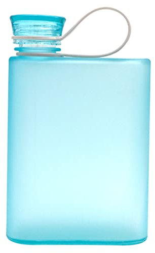 Coppa Scrub Sportivo Borraccia Piatta Borraccia Da Viaggio Bottiglia D'acqua Riutilizzabile Bottiglie D'acqua Trasparenti Bottiglia Piatta Contenitore Per Bevande Bottiglia A5 Blue CRILSTYLEO