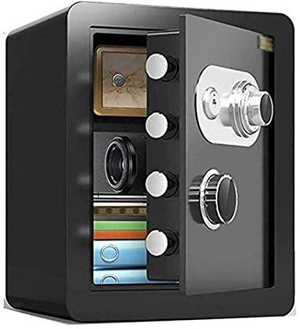 Feuerfester wasserdichter Safe, Tresor Tresore und Schließfächer, Spardose Schranktresore Heimtresore Feuerfest Wasserdicht mit Mechanischem Zahlenschloss, Kleiner Haushaltstresor, Mini-Büro für Home
