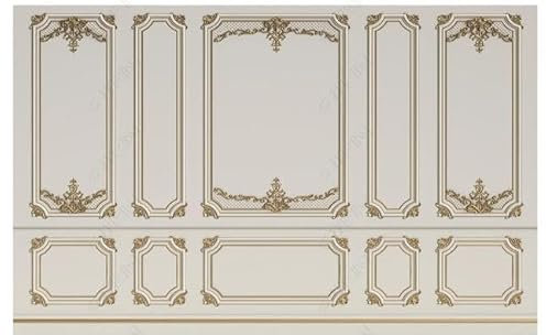 Cornice porta in gesso tridimensionale TV divano parete di fondo-300Cmx200Cm