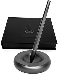 AirPen/Magnetic Pen - magnetischer Stift aus Metall/Stiftehalter, schwebender Stift, Designer-Stift, ergonomischer Stift, hochwertig, schwerer Standfuß, perfekte Deko für Schreibtisch (anthrazit)