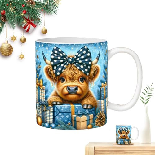 szaluyk Tasse à café en forme de vache | Accessoires de Noël, tasse en forme de vache pour café chaud, thé froid, amis, famille