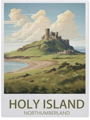 Jigsaw Puzzle 1000 Pieces for Adults，Holy Island Northumberland，Large Puzzle Game Artwork for Adults Teens, Family Decorations, Unique Puzzle Gift（38x26cm）-BR60