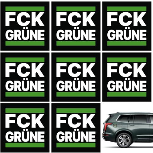 Generisch FCK Grüne Aufkleber, 50 Stück, 7,4 cm Anti Ampel Weg Bundesregierung Baerbock Habeck (Grüne)