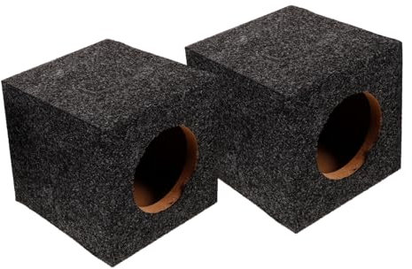 Lurrose Subwoofer Gehäuse Quadratisch Geschlossenes MDF Holz 4 Zoll Mit Teppich Bezogen Universell Für Auto Und Heim Audiosysteme Bassreflexgehäuse
