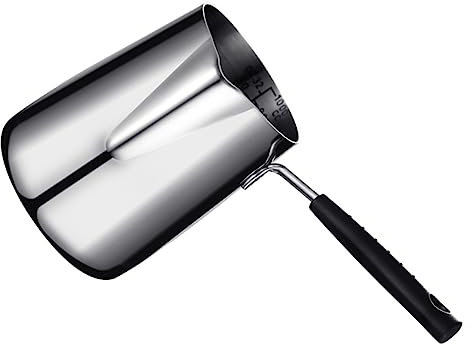 VALICLUD Freidora Inoxidable Olla Multifuncional y Calentar Leche Herramienta de Cocina Práctica Compatible con Estufas de Gas y Eléctricas Ergonómico