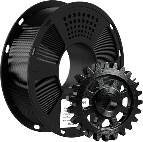 GEEETECH ASA Filament 1,75mm,hitzebeständig und langlebig,1kg Schwarz
