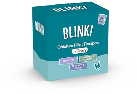 Blink! Complete Wet Cat Food Chicken Fillet Recipes in Gravy 85g (Pack of 6) - Chicken, Turkey & Duck