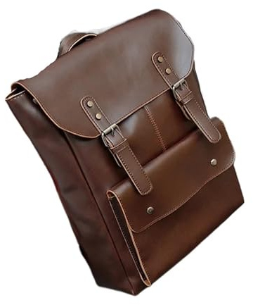 Schulranzen Retro-Design Rucksack Herrenmode Schultasche Große Kapazität Reiserucksack Laptoptasche Paar Täglicher(Dark Brown)