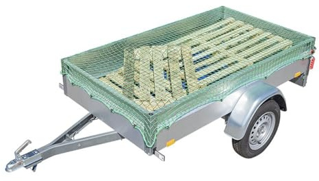 Rete per rimorchio professionale – Rete di sicurezza antistrappo per rimorchi e container – Rete di copertura stabilizzata ai raggi UV, 3 mm di filato PP, larghezza maglie 45 x 45 mm
