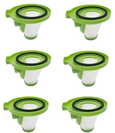 Kompatibel For IonVac ZipVac, 8842 Filter Filter Staubsauger Zubehör 3-in-1 Kaltasche Rot Grau Grün Ersatzset(Green 6pcs)