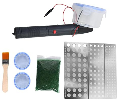 Lot de 4 machines de flocage portables pour projets de bricolage, accessoires de mise en page micro paysage avec gabarit