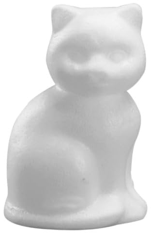 Rayher Styropor-Katze, 23 cm Weiße Schneekugel, Modern, Kunststoff