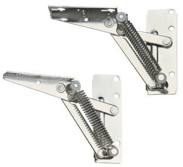 1 Paar Klappenhalter Klappenbeschläge Schrankklappenbefestigung verzinkt 120 x 145mm