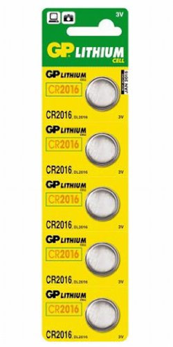 kenable GP Pile Bouton Batterie CR2016 3V 5 Lot