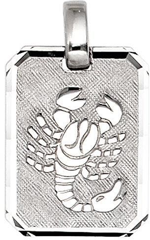 Jobo Anhänger Sternzeichen Skorpion 925 Sterling Silber matt Sternzeichenanhänger