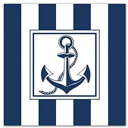 Serviette Anchor Blue - MARITIM Anker blau-weiß 20 Servietten pro Packung