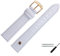 MARBURGER Uhrenarmband 20mm Leder Weiss Gold Alligator Prägung Mit Naht - Montage Set 5282020000220