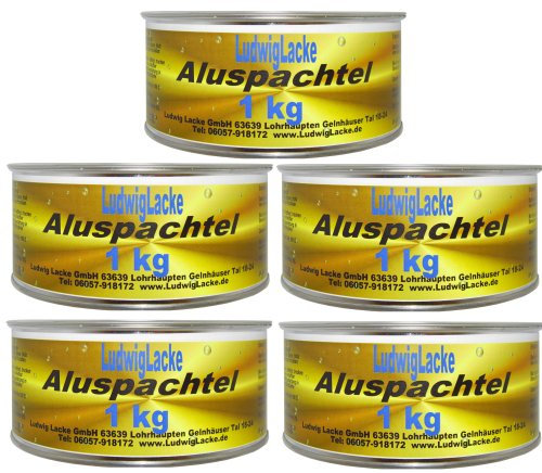 5 Boîtes en aluminium Mastic pour réparations voiture a 1000 g