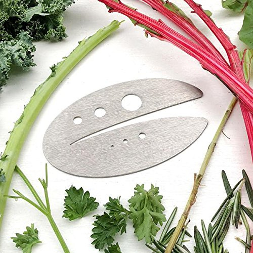 Raw Rutes Kale Razor - Kale and Herb Stripping Tool - Made in the USA from Stainless Steel - Perfect for removing stems from Herbs & Kale
