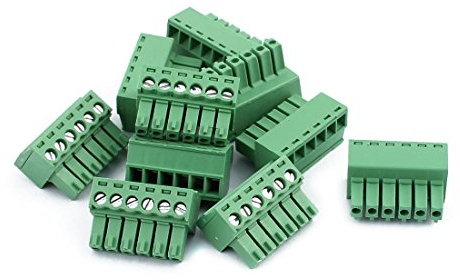 sourcing map 10Stk 300V KF2EDGK 3.5mm Abstand 6pol Leiterplatte Schraubklemmenblock Verbinder DE de