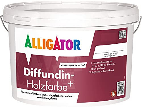 Alligator Diffundin Holzfarbe seidenglänzend 2,5 L (RAL 9005 Tiefschwarz)
