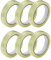 GTSE - Ruban adhésif transparent - 24 mm x 66 m - emballage de cadeaux, maison, école, bureau - Lot de 6 rouleaux