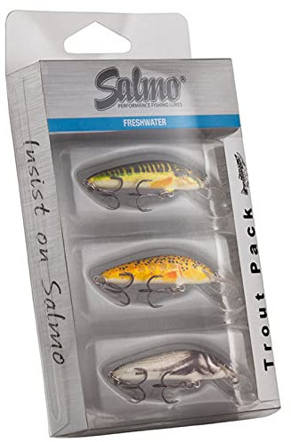 Salmo Trout Pack 5cm - 3 Wobbler zum Spinnfischen auf Forellen, Forellenwobbler zum Spinnangeln, Forellenköder zum Forellenangeln