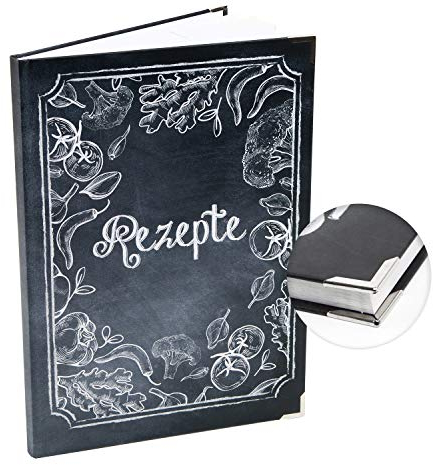 Logbuch-Verlag Leeres Rezeptbuch zum Selberschreiben für eigene Kochrezepte Geschenkidee Frau DIN A4 164 Seiten
