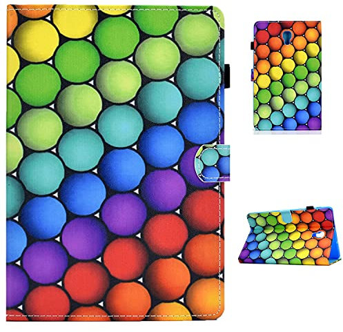 Rosbtib Custodia per Samsung Galaxy Tab A 10.5 2018 SM-T590 /SM-T595,Samsung Tab A 10.5 Case Multi-Angli Stand Smart Cover Protettivo Case Per Galaxy Tab A 10.5 2018 Tablet, Palline colorate