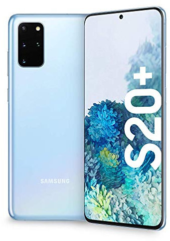 Samsung Galaxy S20 plus Smartphone, 4G, Display 6.7 Dynamic AMOLED 2X, 4 Fotocamere Posteriori, 128 GB Espandibili, RAM 8 GB, Batteria 4500 mAh, Hybrid SIM/eSIM, Cloud Blue (Ricondizionato)