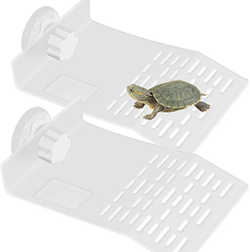 dancepandas Schwimmende Plattform Schildkröte 2PCS Acryl Schwimminsel SchildkröteVturtle Pier Dock Floating Platform Aquarium Dekor für Kleine Reptilien Schildkröte Molch (s)