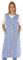 Knopfkittel Baumwolle bunt Kochschürze Hauskleid Kittel Schürze ohne Arm, Farbe:blau, Größe:42