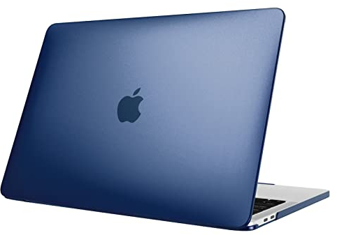 Fintie Hülle Kompatibel mit MacBook Pro 13 (2016-2022) A2338(M2/M1)/A2289/A2251/A2159/A1989/A1706/A1708, Ultradünne Hartschale Schutzhülle, Blau(Matt)