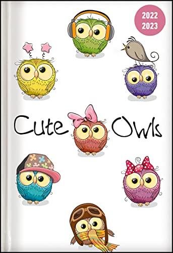Collegetimer Cute Owls 2022/2023 - Schüler-Kalender A6 (10x15 cm) - Eule - Day By Day - 352 Seiten - Terminplaner - Notizbuch - Alpha Edition (Collegetimer A6 Daily)