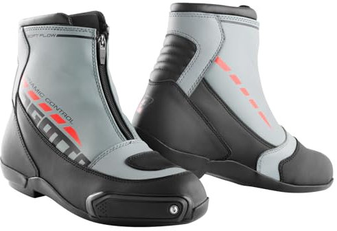 Bogotto Lap Motorradschuhe, grau/rot, 45