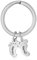 Kaululu Personalisierte Fußsohlen Schlüsselanhänger mit Namen Edelstahl Keychain Schlüsselbund Geschenke Geschenk für Familie Eltern Kinder Silber 4 Namen