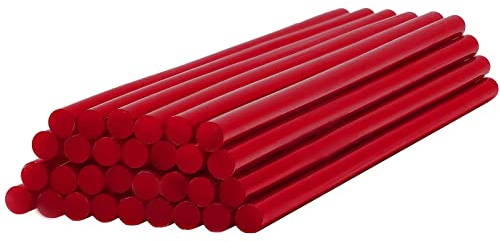 EKKJNQ Matite adesive a caldo, 30 pezzi, colorate per colla a caldo, per fai da te, 7 x 200, 11 x 200 mm, per pistola per colla a caldo (rosso rosa 11 mm)