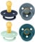 BIBS Colour Schnuller 4er-Pack, BPA-frei, Kirschform Nippel. Naturkautschuk/Latex, Hergestellt in Dänemark. 6-18 Monate (4er Pack), Baby Boy Colours