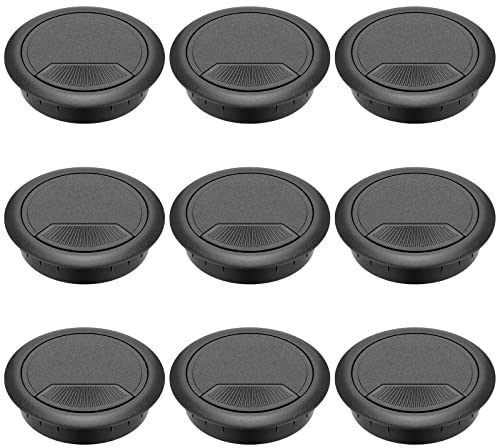 9Pcs Desk Grommet 60mm with Hole Saw,Desk Cable Grommet,60mm Desk Grommet