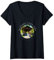 Femme Allegany State Park, New York, Bridge couvert T-Shirt avec Col en V